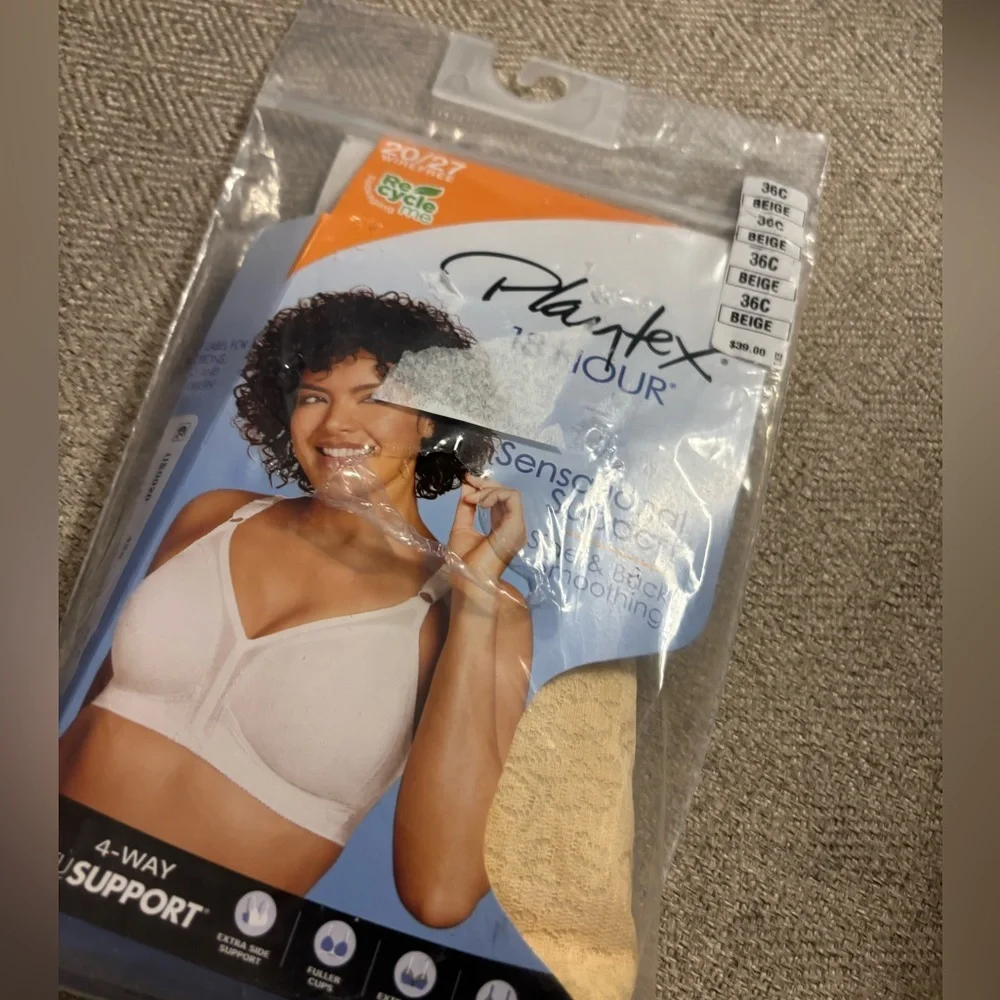 Playtex Women's 18 Hour Sensational Support Beige Bra #20/27 Sz 36C New